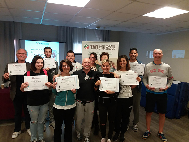 allievi del corso di anatomia palpatoria