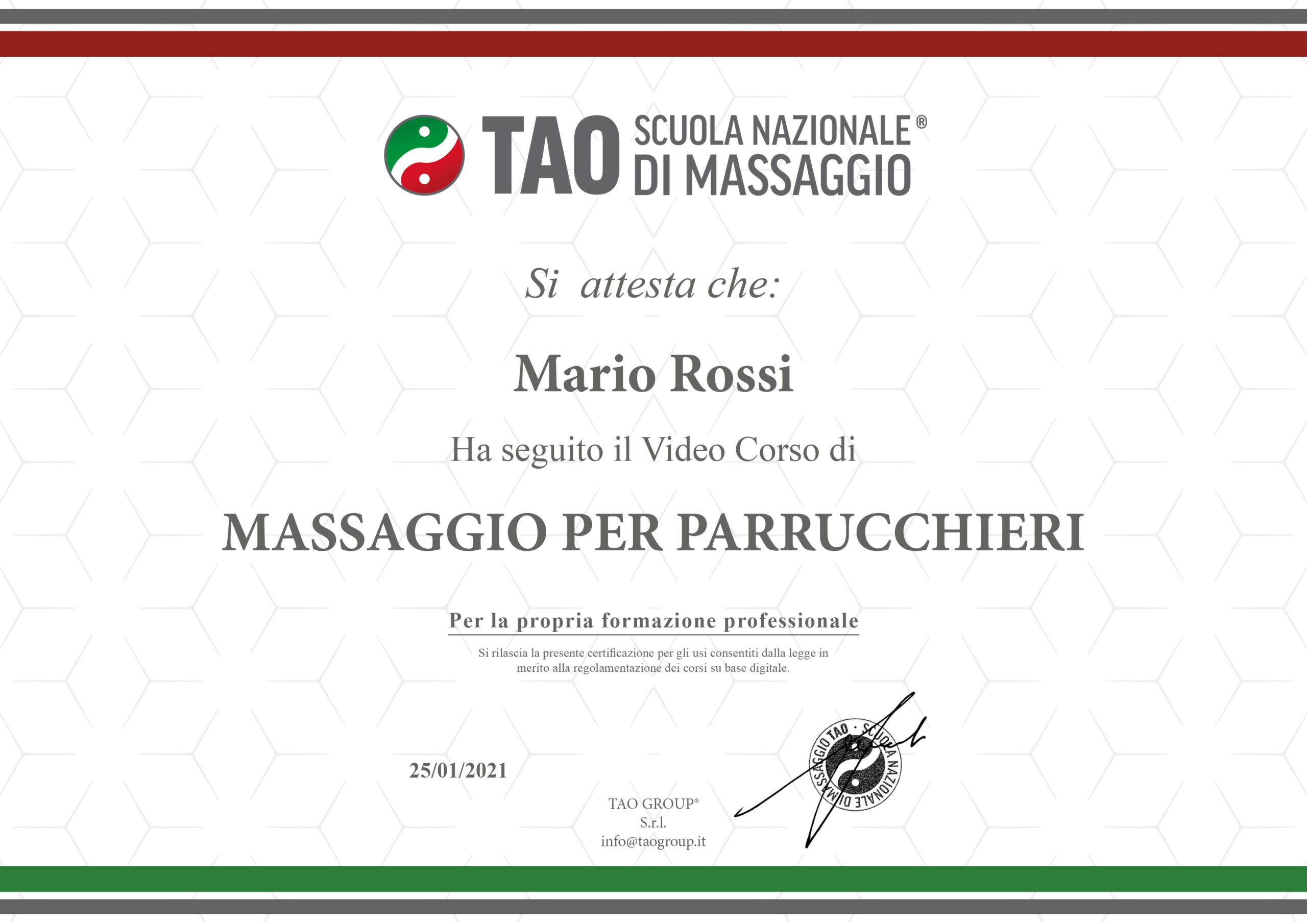 attestato demo corso massaggio parrucchieri