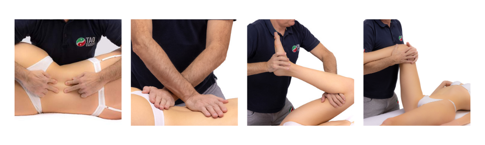 immagini quadrate STRETCHING tecniche di massaggio sfioramenti frizioni impastamenti